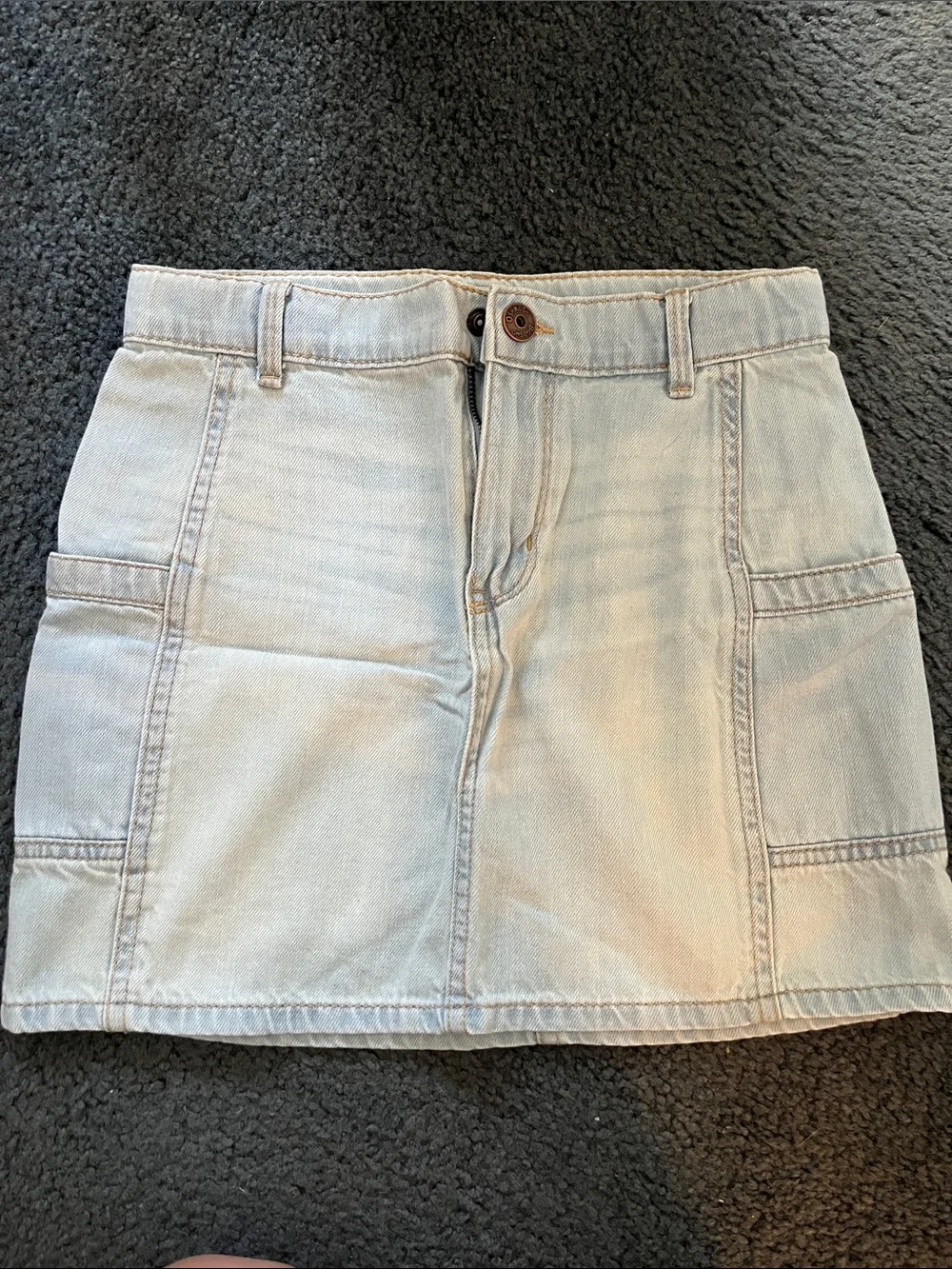 OshKosh B'gosh Light Blue Denim Cargo Mini Skirt